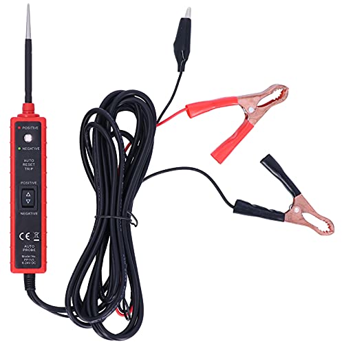 Power Circuit Tester, 6-24 V Power Probe Electrical Circuit Tester Detector Professionelles Auto-Diagnose-Tool mit 14,8 Fuß Kabel von Aramox