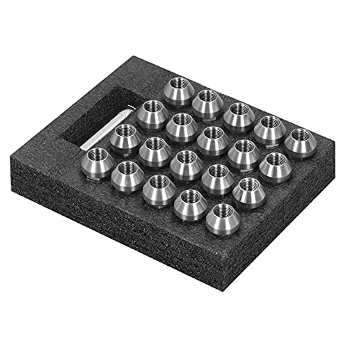 Radmuttern, 20 Stück Radmuttern M14x1,5 Gewinde 2 Zoll Höhe T304 Edelstahl Sicherungsmuttern von Aramox