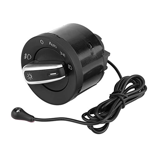 Scheinwerfer Schalter lichtschalter mit Lichtsensor Modul, Aramox Auto Scheinwerferlampen Steuerungsschalter Lichtsensor Modul für MK5 MK6 ABS Kunststoff Schwarz von Aramox