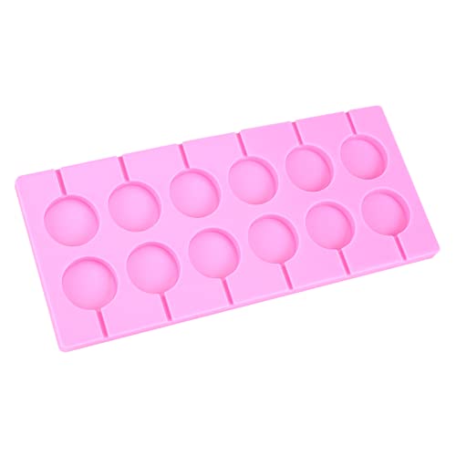 Silikon-Lutscher-Formen, 12 Runde Silikon-Lutscher-Formen, Tablett, Süßigkeiten, Schokolade, Lutscher-Formen von Aramox