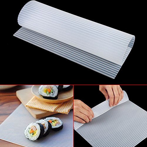 Sushi Laufband Silikon Roller Maker sushin DIY Sushi wieder Kuchen verwendbare Non-Stick Suface Oberfläche waschbar von Aramox