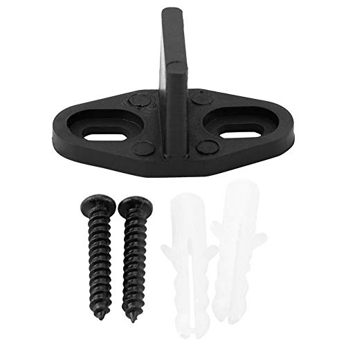 Fußbodenführung, Bodenführung Schiebetür, Black Powder Coated Unterer Boden Guide Stay Roller Einstellbare Kanal für Schiebe Barn Door Hardware Wandhalterung von Aramox