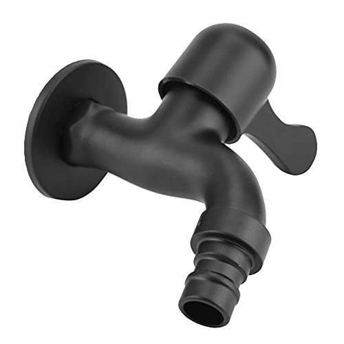Wasserhahn Wandhalterung Edelstahl Garten Waschbar Mop Pool Waschmaschine Wasserhahn Anschluss-Ventil Adapter, Wandmontage kaltem Wasser, Schwarzer Vintage-Waschmaschinenhahn Wasserhahn Wandhalterung Edelstahl Garten Waschbar Mop Pool Waschmaschine Wasserhahn Anschluss-Ventil Adapter, Wandmontage kaltem Wasser, Schwarzer Vintage-Waschmaschinenhahn von Aramox