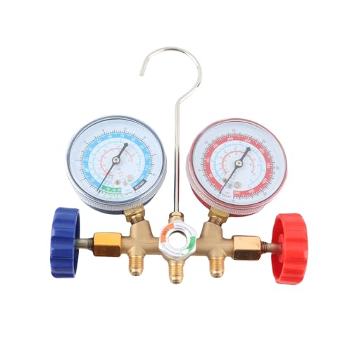 manometer klimaanlage 3-Wege Wechselstrom Diagnose Manometer Set, Kältemittel Klimaanlagen Tools AC-Diagnose Manifold Manometer Set mit Schlauch und Hakensatz manometer klimaanlage 3-Wege Wechselstrom Diagnose Manometer Set, Kältemittel Klimaanlagen Tools AC-Diagnose Manifold Manometer Set mit Schlauch und Hakensatz von Aramox