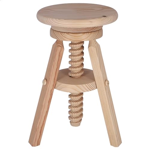 Aranaz Drehbarer Hocker aus Kiefer ohne Lack Aranaz Drehbarer Hocker aus Kiefer ohne Lack von Aranaz