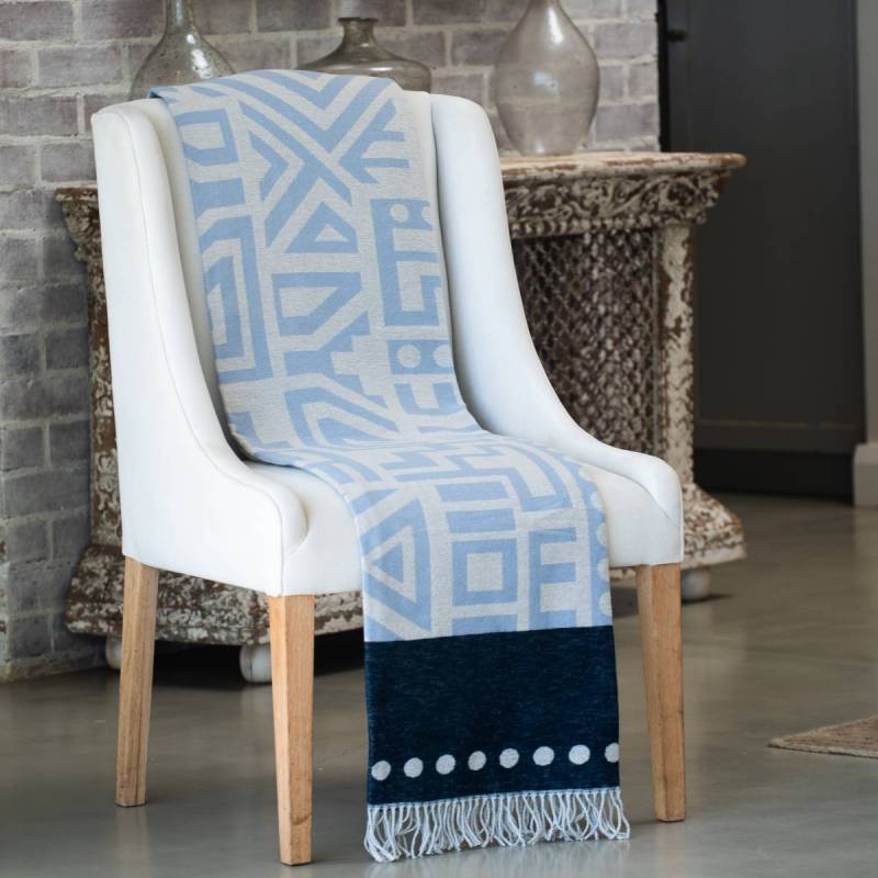 home24 Plaid Amanda Cotton Global Tribe 150 x 200cm Blau/Hellblau Mischgewebe home24 Plaid Amanda Cotton Global Tribe 150 x 200cm Blau/Hellblau Mischgewebe von home24