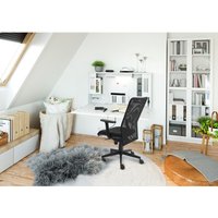 Hammerbacher Büromöbel-Set 'Home-Office 2', Wandschreibtisch weiß und Bürodrehstuhl von Hammerbacher