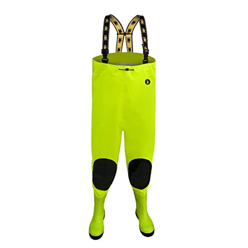 Wathose S5 Sicherheitsstiefel orange gelb Anglerhose Teichhose Seehose Gummihose gelb 39 von Arbeitsbedarf24