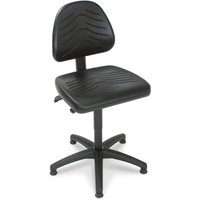 Arbeitsdrehstuhl Universal, Sitzhöhe 450-640 mm, Kunststoffbasis, Bodengleiter, Kunstleder, schwarz von Jungheinrich PROFISHOP