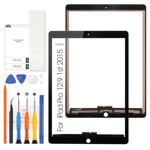 Arbilato Für iPad Pro 12.9 2015 1st 1 Touchscreen Ersatz A1652 A1584 Touchscreen Digitizer Sensor mit Reparatursets (nicht LCD) (Schwarz) von Arbilato