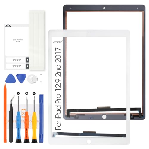 Arbilato Für iPad Pro 12.9 2017 2nd 2 Touchscreen Ersatz A1671 A1670 Touchscreen Digitizer Sensor mit Reparatursets (kein LCD) (weiß) von Arbilato