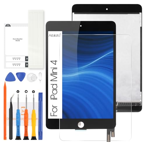 Arbilato LCD-Display für iPad Mini 4 7,9 Zoll (2015) – für iPad Mini4 LCD Display A1538 Display Glas Digitizer Ersatz mit Reparaturwerkzeugen (schwarz) von Arbilato