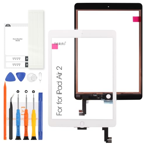 Arbilato Touchscreen für iPad Air 2 2018 9,7 Zoll, Digitizer für iPad Air2 A1566 A1567 Touchscreen Glas mit Werkzeug (kein LCD-Display) (weiß) von Arbilato