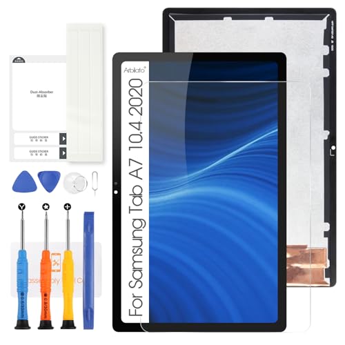 LCD-Display für Samsung Galaxy Tab A7 T500 T505 LCD, Display SM-T500 SM-T505 Touchscreen Digitalisierer Set mit Reparatur Set (schwarz) von Arbilato
