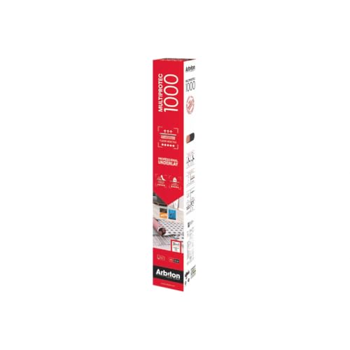 Trittschalldämmung Laminat Multiprotec 1000 3in1 - Dick 1.5mm, ideal für effektive Schalldämmung, 8 m2 pro Packung, geeignet für Fußbodenheizung, robuste Struktur, VOC-frei von Arbiton