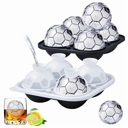 Arbolisse Eiswürfelform Silikon Fußball, 2er-Pack Eiswürfelformen & Eiswürfelschalen, Eiswürfelform mit Deckel, Große Eiswürfelform Kugel, Eiswürfelbehälter Silikonform, Ice Cube Tray Arbolisse Eiswürfelform Silikon Fußball, 2er-Pack Eiswürfelformen & Eiswürfelschalen, Eiswürfelform mit Deckel, Große Eiswürfelform Kugel, Eiswürfelbehälter Silikonform, Ice Cube Tray von Arbolisse