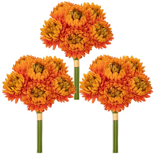 Arborus 3 Bündel Künstliche Chrysantheme Blumenstrauß 23 cm Kunstblumen für Vase Kunstzweige zum Basteln Dekoblumen für Wohnzimmer Schlafzimmer Badezimmer Esszimmer Hochzeit Deko Arborus 3 Bündel Künstliche Chrysantheme Blumenstrauß 23 cm Kunstblumen für Vase Kunstzweige zum Basteln Dekoblumen für Wohnzimmer Schlafzimmer Badezimmer Esszimmer Hochzeit Deko von Arborus