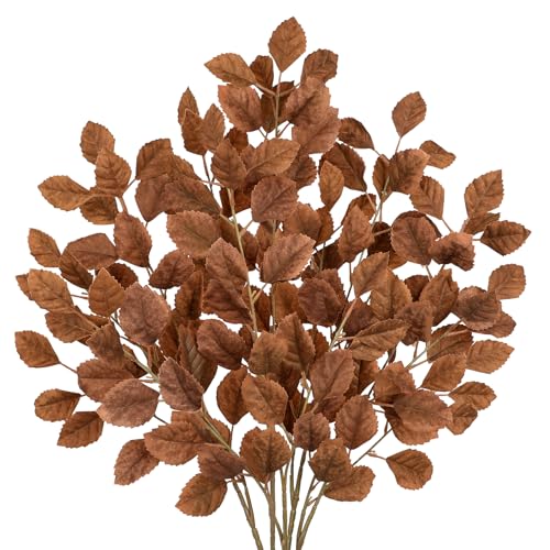 Arborus 5 STK Künstliche Herbstzweige 80 cm Kunstzweige Herbst Vase Deko Künstliche Ulme Dekozweige Herbstdeko für Tisch Regal Modern Rustikal Boho Wohnzimmer Schlafzimmer Küche Badezimmer Büro Deko von Arborus