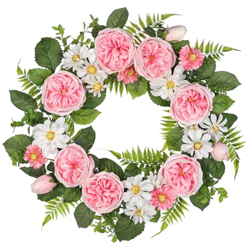 Arborus Türkränze 60 cm Künstliche Blumenkranz Wandkranz Kunstrosen wie Echt Kunstblumen Dekokranz zum Aufhängen für Haustür Wand Fenster Balkon Kamin Schrank im Wohn Schlafzimmer Küche Sommer Deko Arborus Türkränze 60 cm Künstliche Blumenkranz Wandkranz Kunstrosen wie Echt Kunstblumen Dekokranz zum Aufhängen für Haustür Wand Fenster Balkon Kamin Schrank im Wohn Schlafzimmer Küche Sommer Deko von Arborus