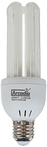 Arcadia FBC20X Bird Lamp, Compact 20W, UV-Lampe für Exoten, E27, Weiß, 1 Stück (1er Pack) von ELINKUME