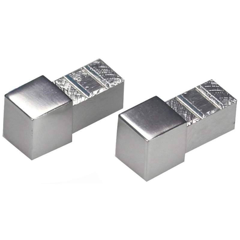 Ecke Quadrat-Abschlussprofil Alu eloxiert Silber glänzend 10 mm (2 Stk.) von Arcansas
