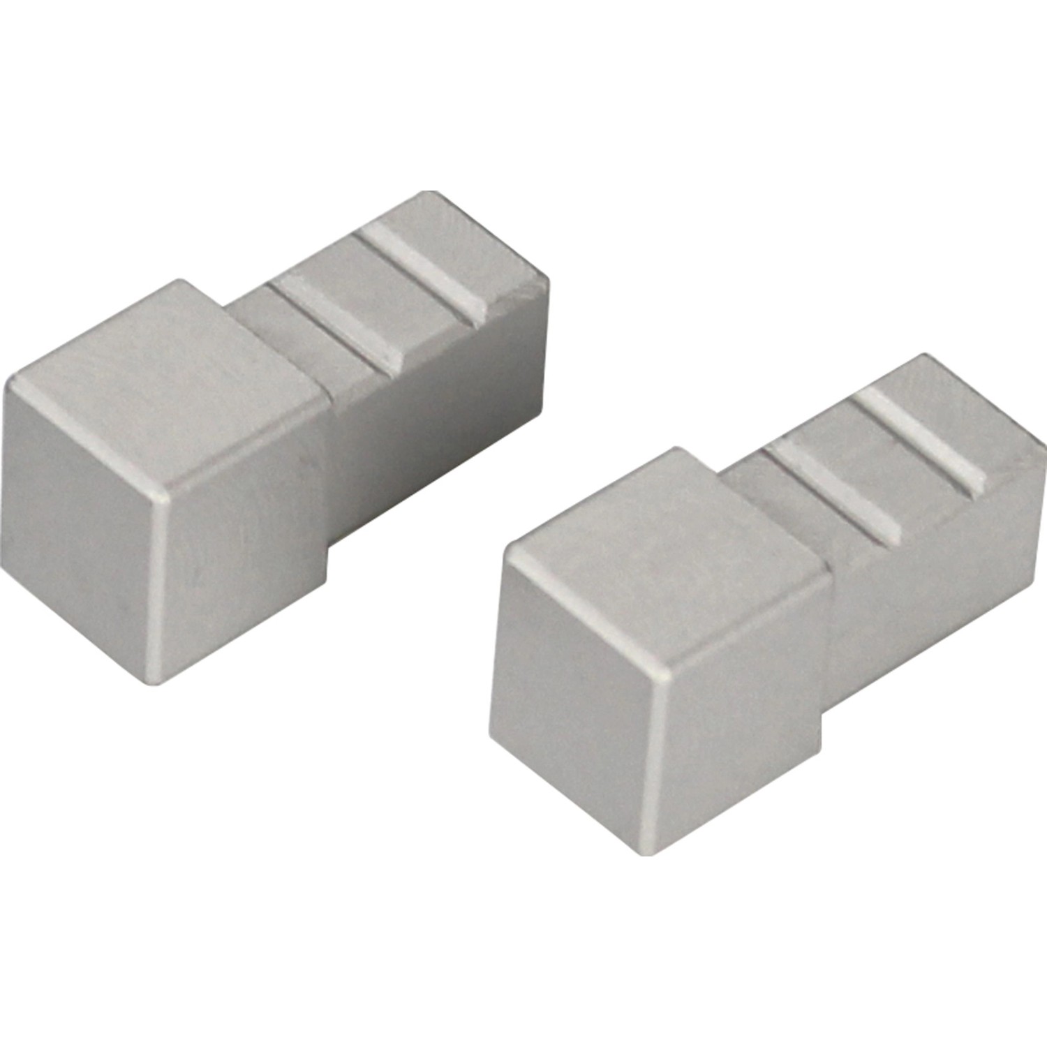 Ecke Quadrat-Abschlussprofil Alu eloxiert Silbermatt 10 mm (2 Stk.) von Arcansas