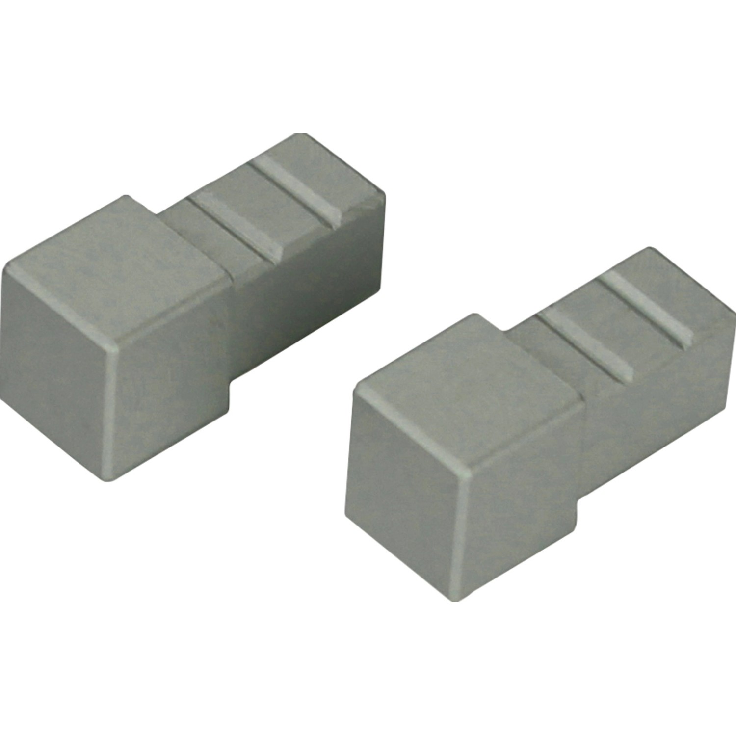 Ecke Quadrat-Abschlussprofil Alu eloxiert Titan gebürstet 10 mm (2 Stk.) von Arcansas