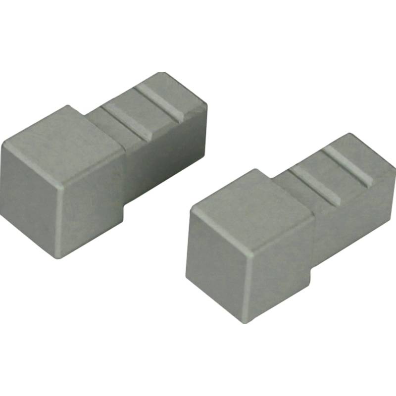 Ecke Quadrat-Abschlussprofil Alu eloxiert Titan gebürstet 10 mm (2 Stk.) von Arcansas