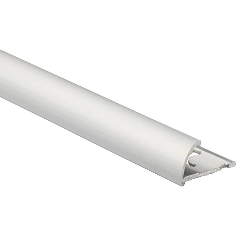 Viertelkreis-Abschlussprofil Alu eloxiert Silber matt 10 mm x 1 m von Arcansas