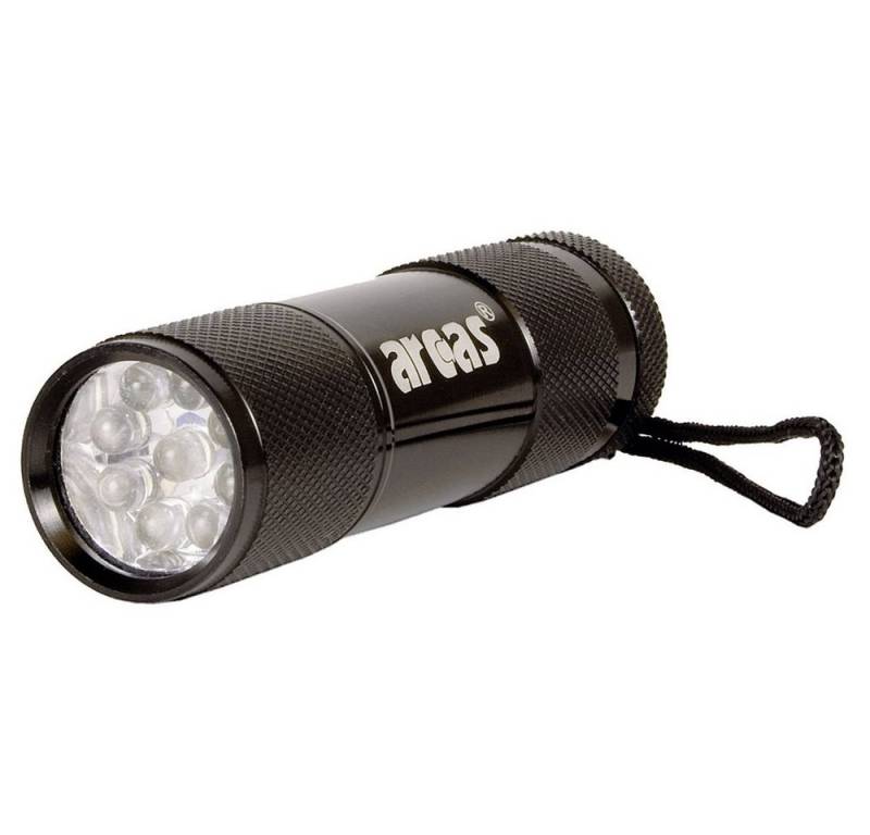 Arcas Taschenlampe Arcas Alu 9 LED LED Mini-Taschenlampe batteriebetrieben 65 g von Arcas