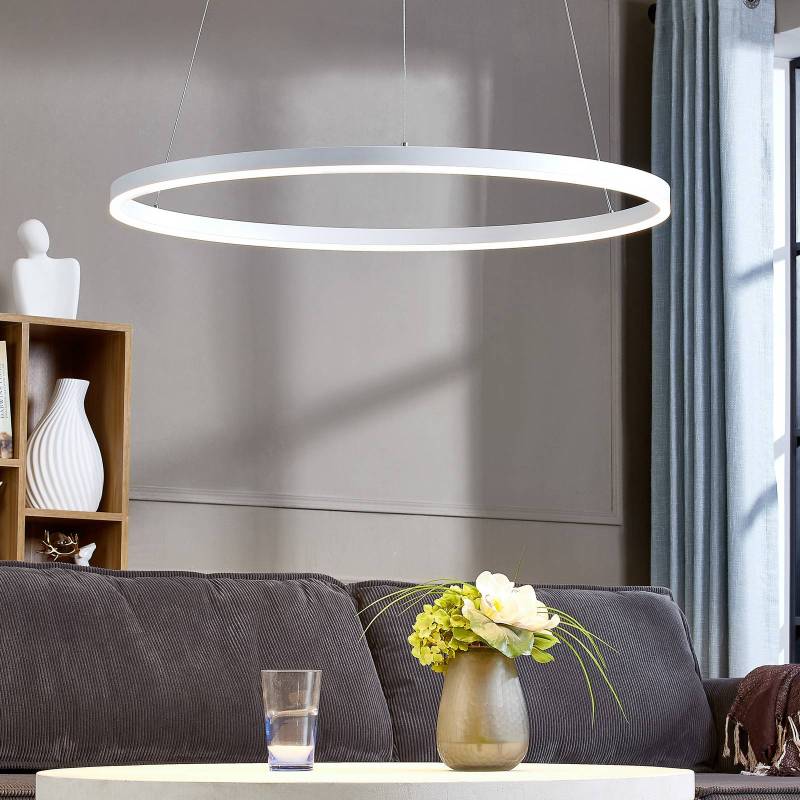 Arcchio LED-Hängeleuchte Albiona, weiß, 1 Ring, Ø 80 cm von Arcchio
