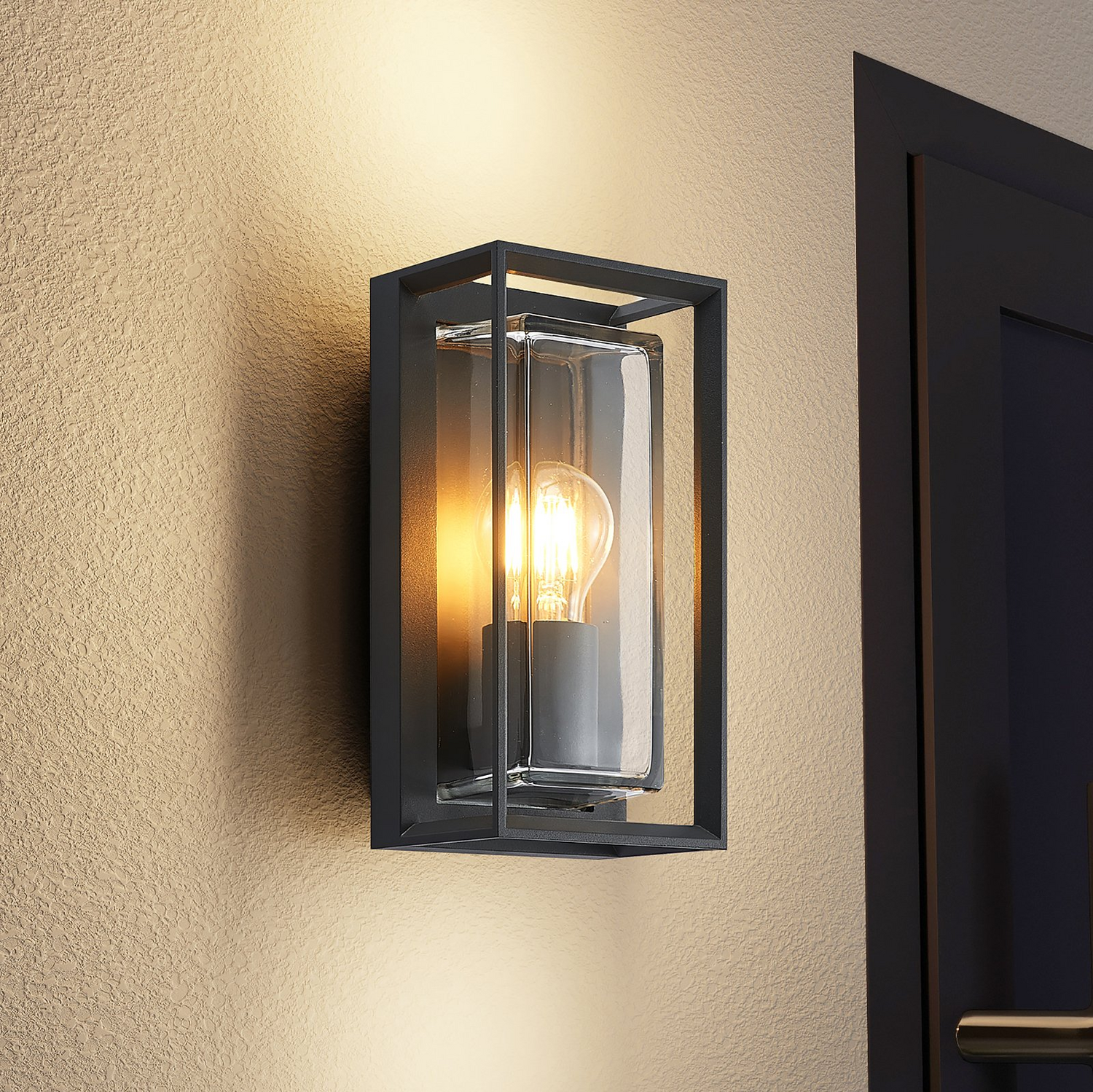 Arcchio Außenwandleuchte Ismera Dunkelgrau Klar Sensor Wandlampe Lampe Leuchte B-Ware von Arcchio