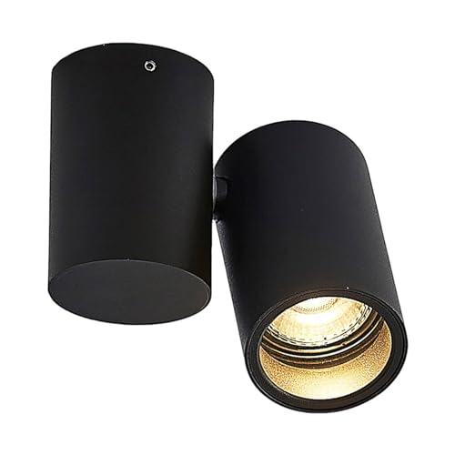 Arcchio Deckenlampe 'Gesina' (Modern) in Schwarz aus Aluminium u.a. für Wohnzimmer & Esszimmer (1 flammig, GU10) - Deckenleuchte, Lampe, Wohnzimmerlampe von Arcchio