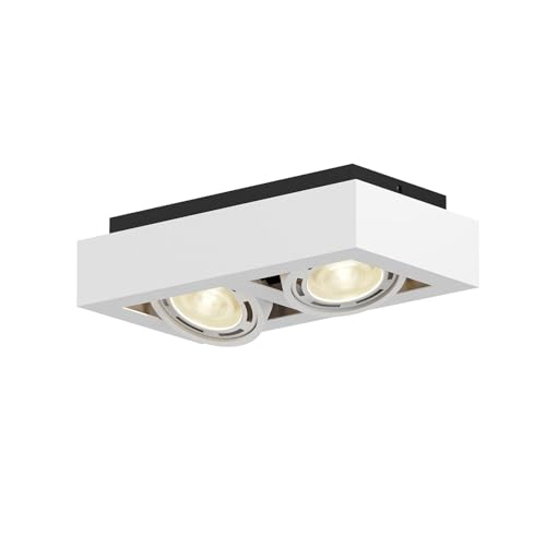 Arcchio Deckenlampe 'Ronka' (Modern) in Weiß aus Aluminium u.a. für Wohnzimmer & Esszimmer (2 flammig, GU10) - Deckenleuchte, Lampe, Wohnzimmerlampe von Arcchio