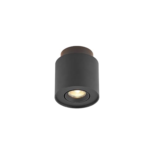 Arcchio Deckenlampe 'Walisa' (Modern) in Schwarz aus Aluminium (2 flammig, GU10) - Deckenleuchte, Lampe, Licht nach oben & unten, Wohnzimmerleuchte von Arcchio