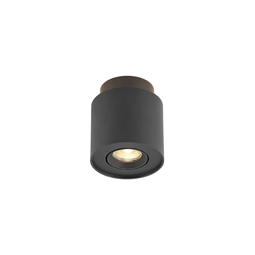 Arcchio Deckenlampe 'Walisa' (Modern) in Schwarz aus Aluminium u.a. für Wohnzimmer & Esszimmer (2 flammig, GU10) - Deckenleuchte, Lampe, Licht nach oben unten, Wohnzimmerlampe von Arcchio