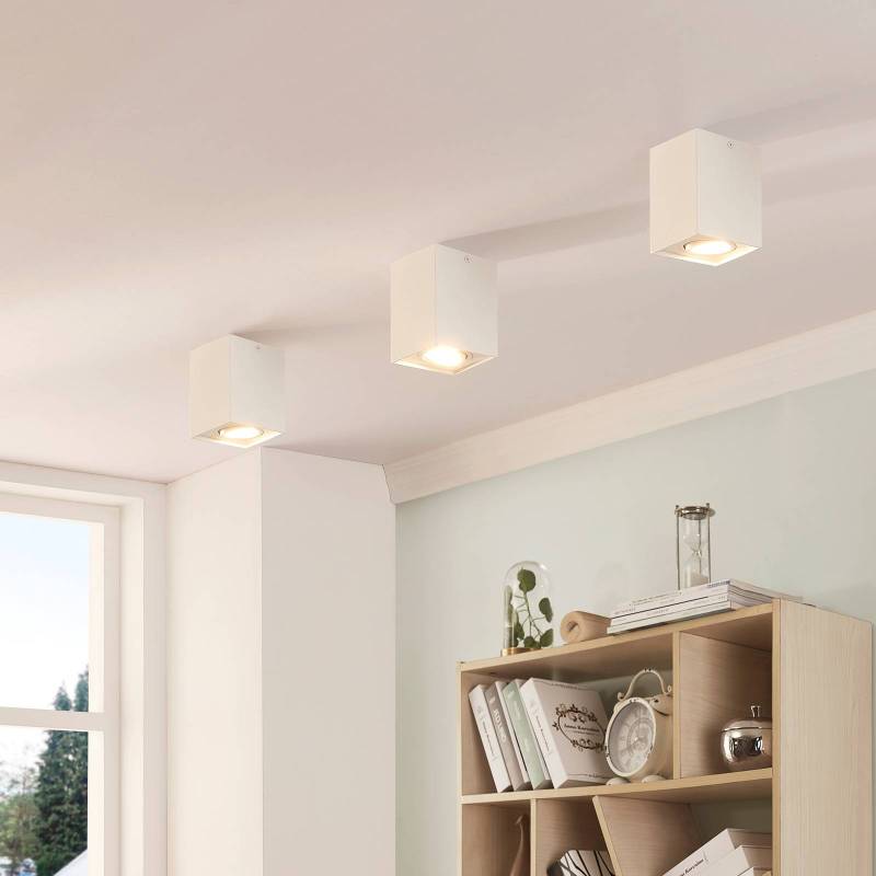Arcchio Deckenspot Jolina, eckig, weiß, 2er-Set, Aluminium Arcchio Deckenspot Jolina, eckig, weiß, 2er-Set, Aluminium von Arcchio