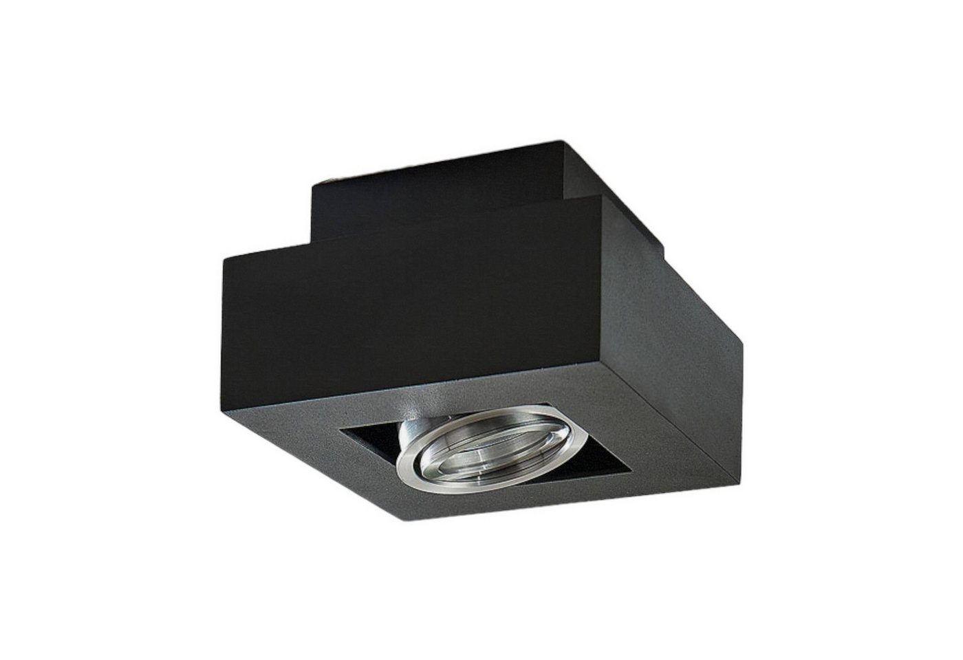 Arcchio Deckenleuchte Vince, dimmbar, Leuchtmittel nicht inklusive, Modern, Aluminium, Schwarz, 1 flammig, GU10, Deckenleuchte, Lampe von Arcchio