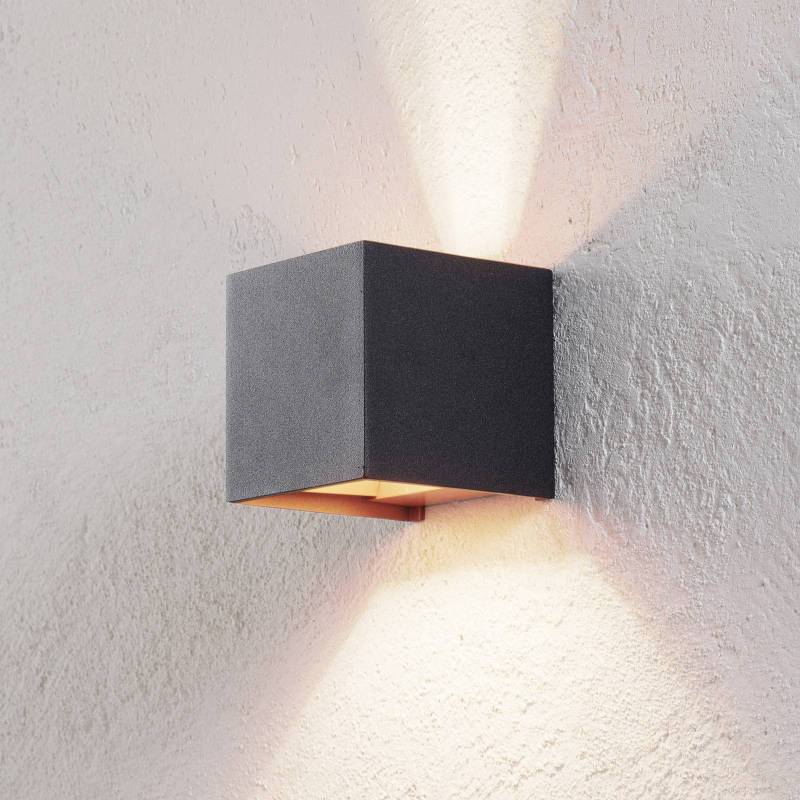 Arcchio Wandlampe Zuzana, 2er-Set, schwarz-gold, G9, 10 cm von Arcchio