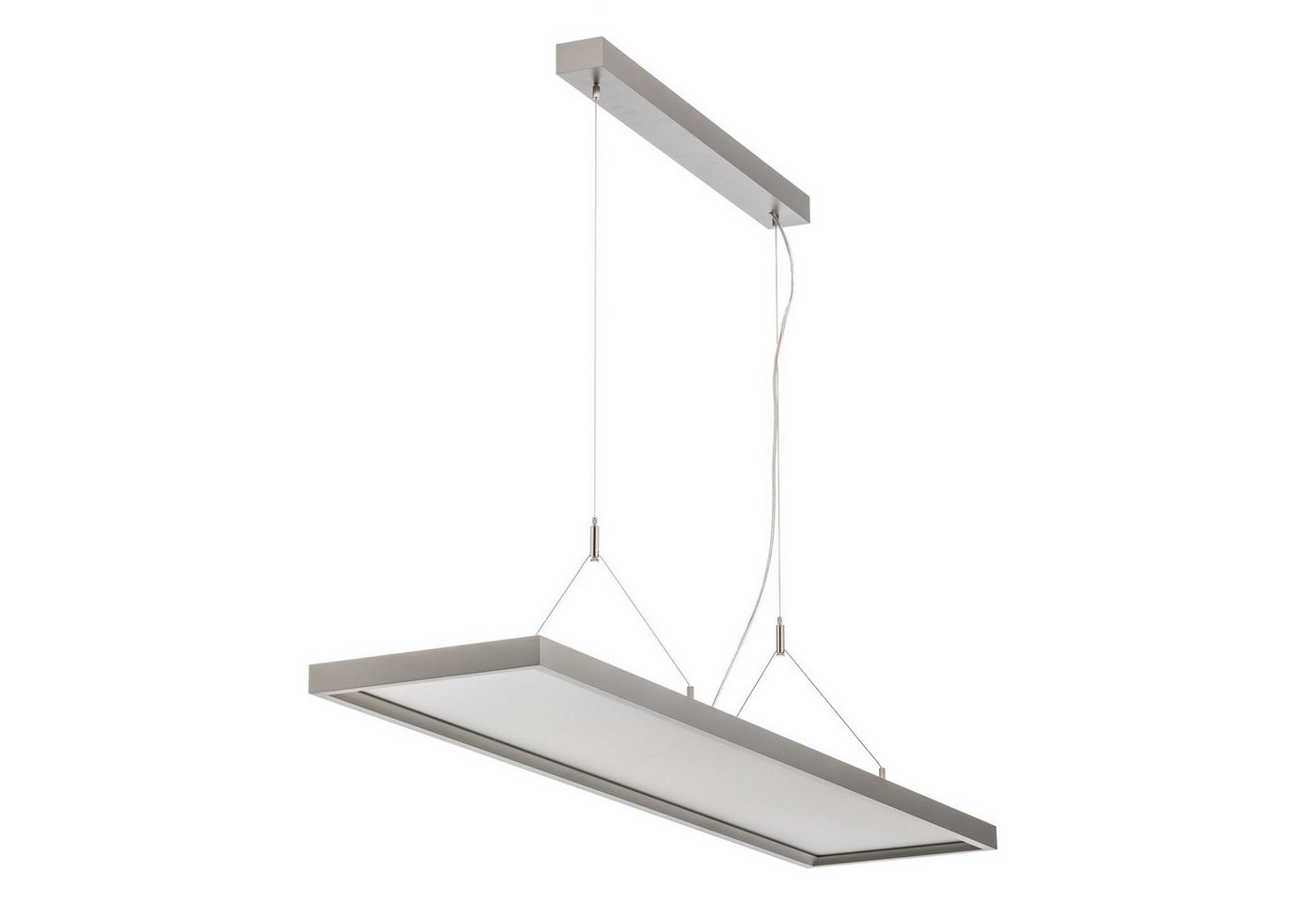 Arcchio Hängeleuchte Dorean, dimmbar, LED-Leuchtmittel fest verbaut, universalweiß, Modern, Metall, Kunststoff, silber, 2 flammig, inkl. Leuchtmittel von Arcchio