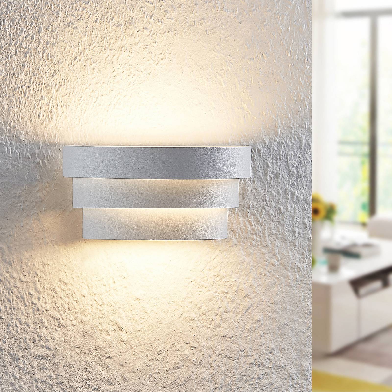 Arcchio Harun LED-Wandleuchte in Weiß, 18 cm von Arcchio