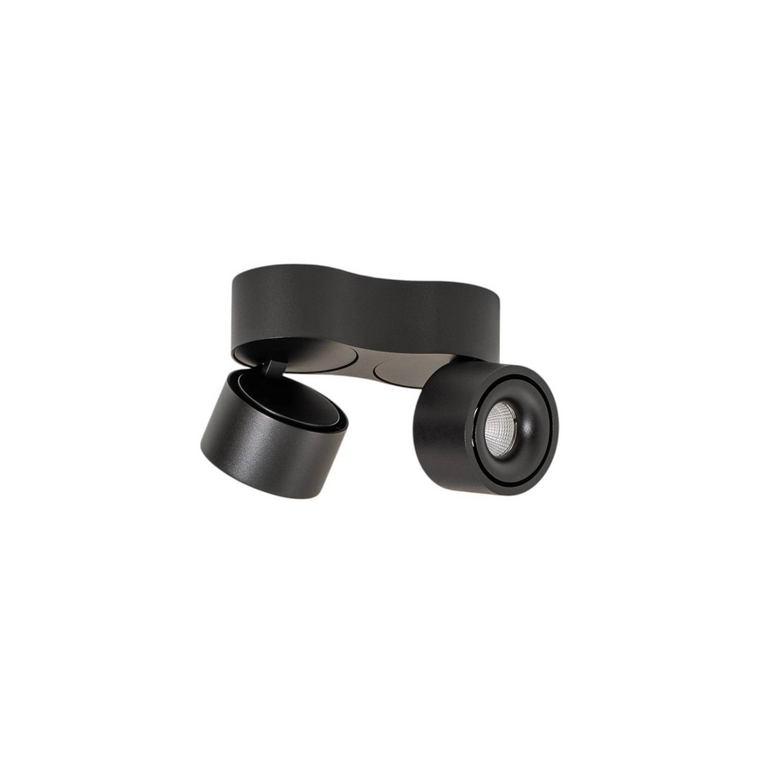 Arcchio LED Deckenlampe Rotari 10025756 Modern in Schwarz aus Aluminium 2-flammig Flurleuchte von Arcchio