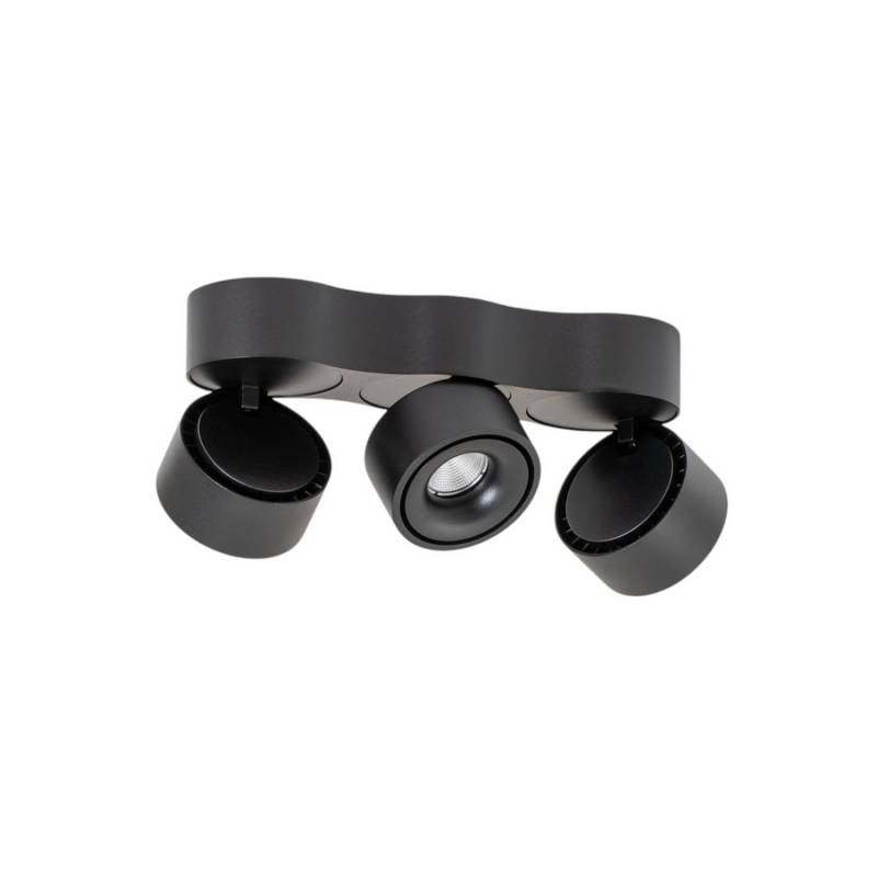 Arcchio LED Deckenleuchte Rotari 10025758 Modern in Schwarz aus Aluminium 3-flammig Wohnzimmerleuchte von Arcchio