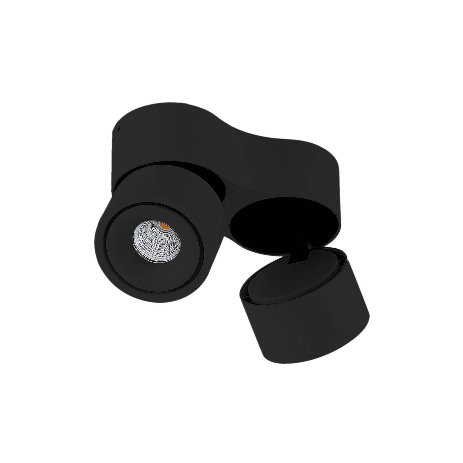 Arcchio LED-Deckenstrahler Rotari, 8,9W, 2-flammig, schwarz von Arcchio