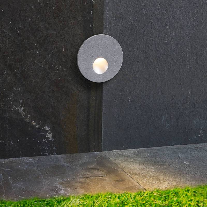 Arcchio LED-Einbaulampe Vexi, Ø 7,5 cm, silber, Alu, CCT von Arcchio