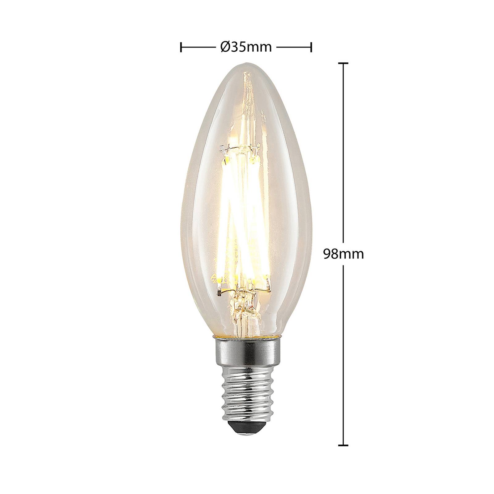 LED-Filamentlampe E14 4W 827 Kerze dimmbar 5er-Set von Arcchio