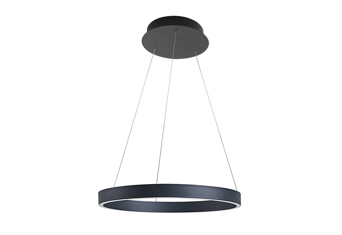 Arcchio LED-Hängeleuchte Answin, LED-Leuchtmittel fest verbaut, warmweiß, Modern, Metall, sandSchwarz, 1 flammig, inkl. Leuchtmittel von Arcchio