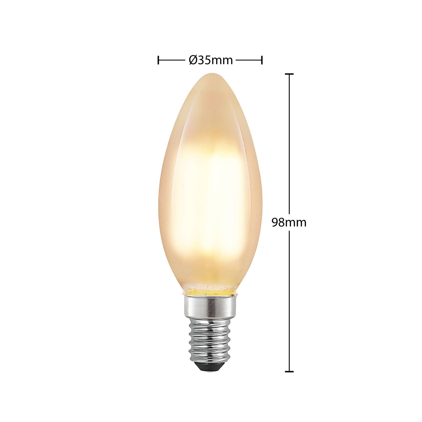 LED-Lampe E14 4W 2.700K Kerze dimmbar matt 2er-Set von Arcchio