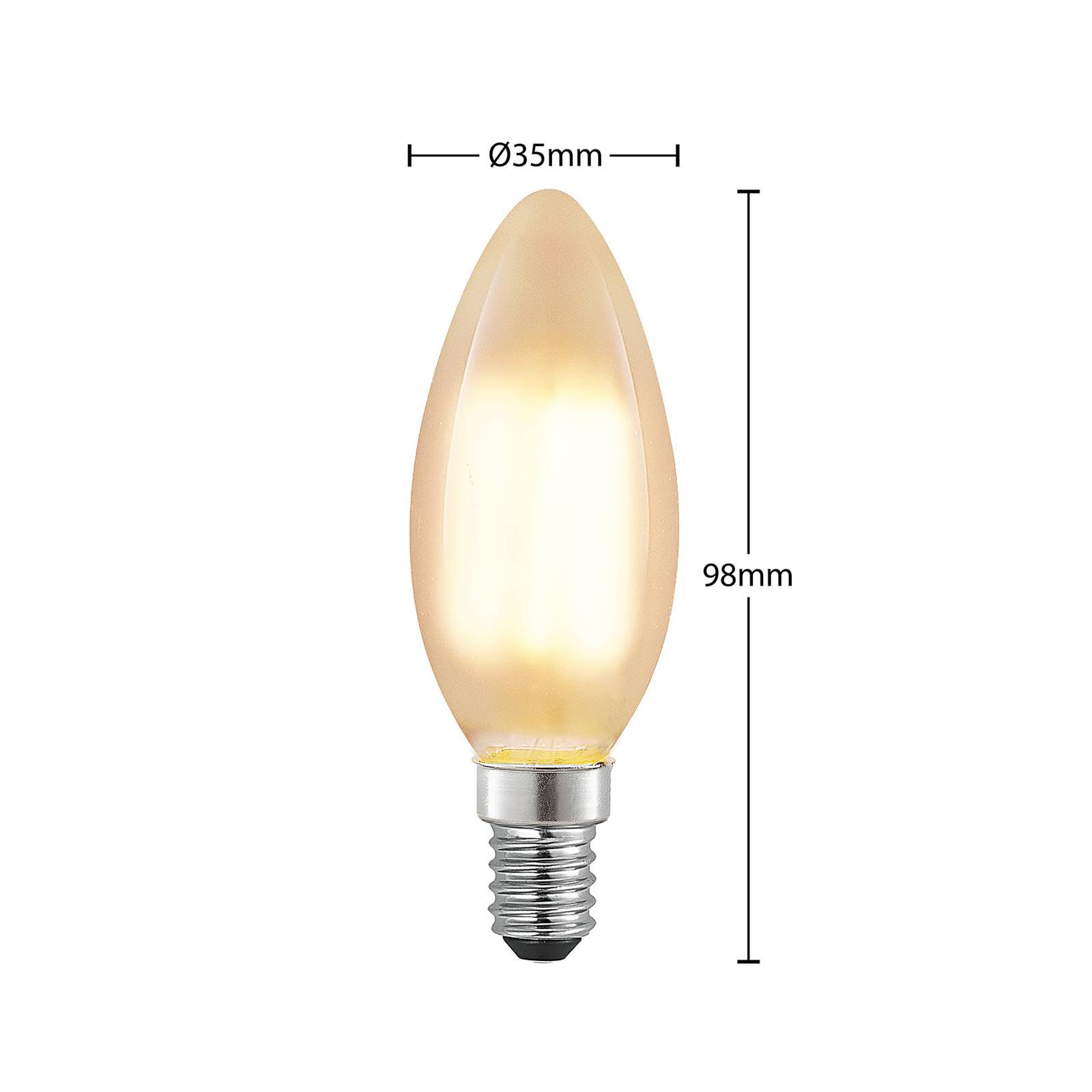 LED-Lampe E14 4W 2.700K Kerze dimmbar matt 3er-Set von Arcchio