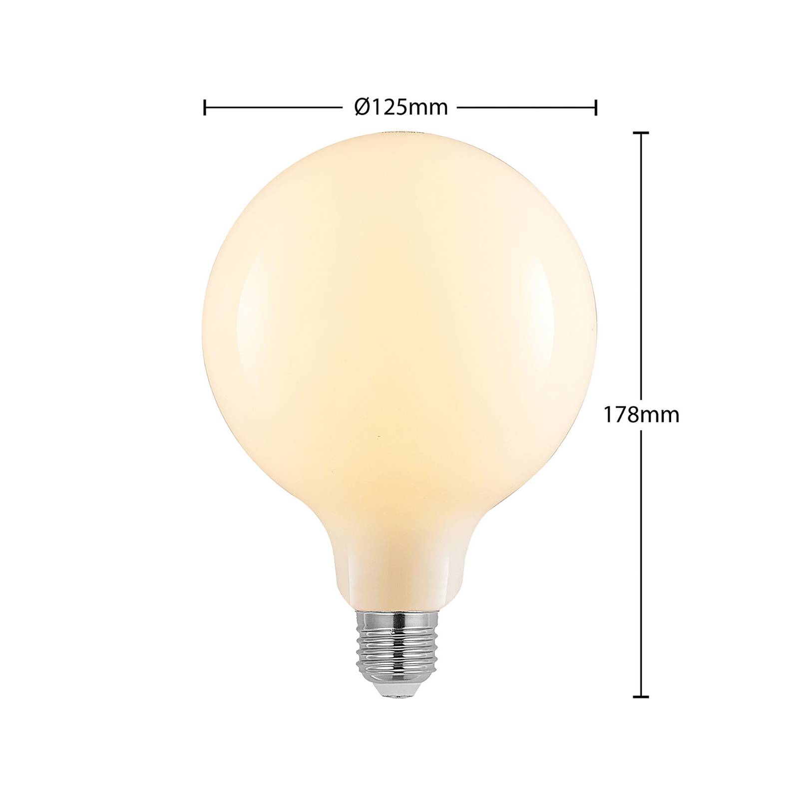 LED-Lampe E27 8W 2.700K G125 dimmbar opal 2er-Set von Arcchio